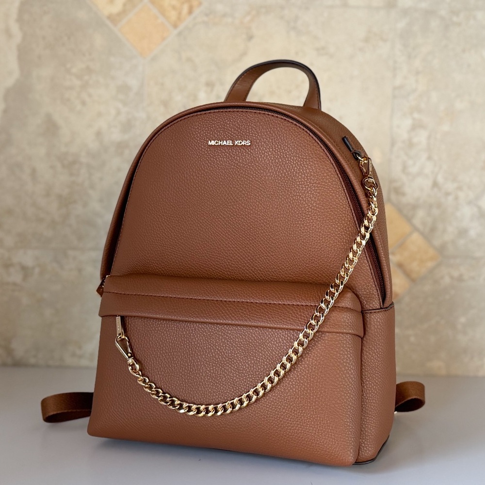 Michael Kors Slater Medium Backpack Brown - Picture 4 of 15